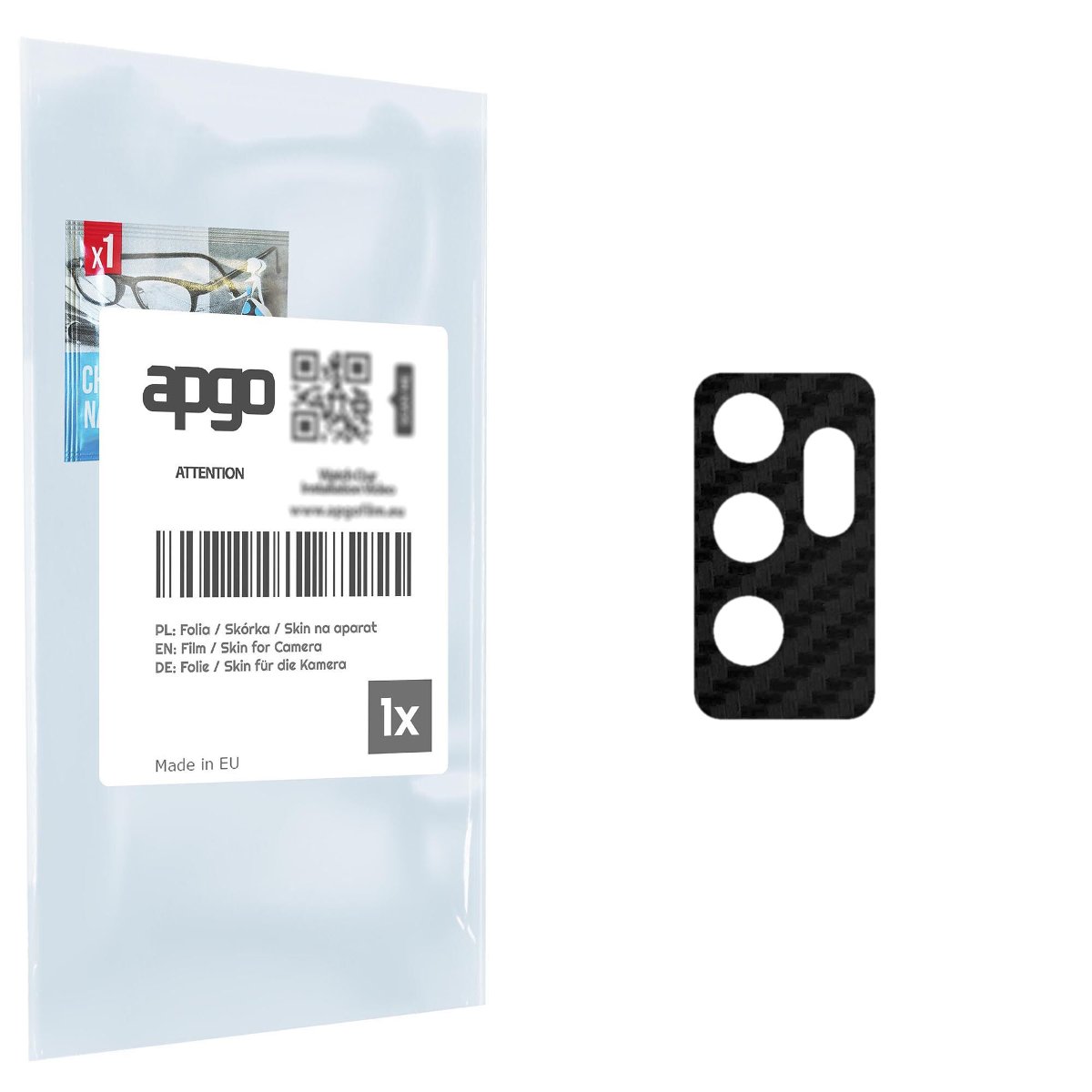 Folia naklejka skórka strukturalna na wyspę aparatu do ZTE Blade A71 - różne kolory na kamerę, obiektyw apgo SKINS Lens Protector