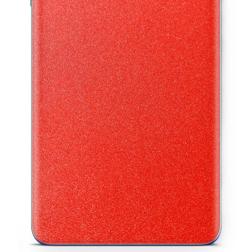Folia naklejka skórka strukturalna na TYŁ do Umidigi One Pro -  Czerwony Pastel Matowy Chropowaty Baranek - apgo SKINS