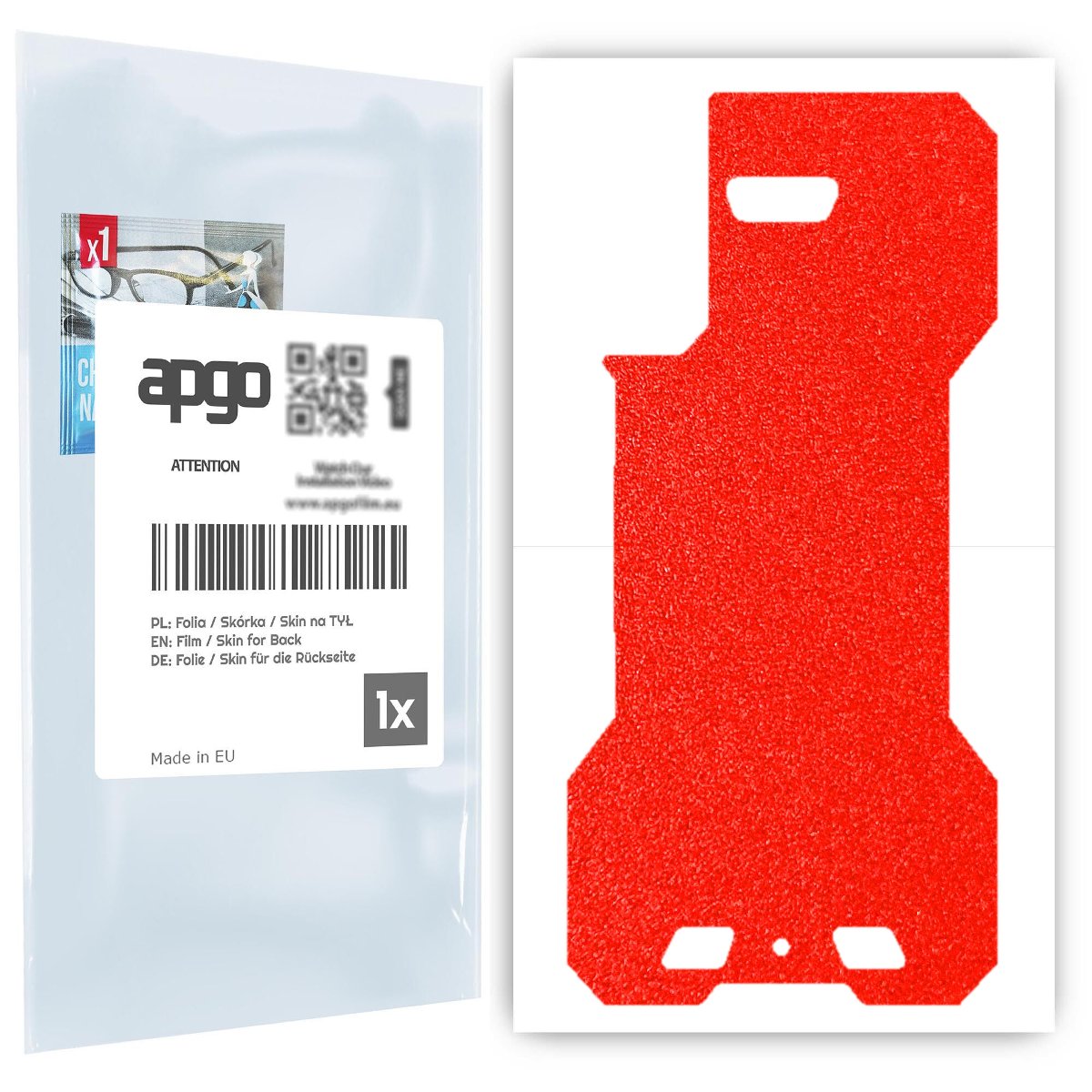 Folia naklejka skórka strukturalna na TYŁ do Cubot King Kong 5 Pro -  Czerwony Pastel Matowy Chropowaty Baranek - apgo SKINS