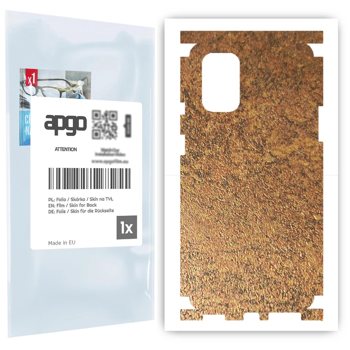 Folia naklejka skórka strukturalna na TYŁ+BOKI do OnePlus 8T -  Zardzewiała Miedź - apgo SKINS