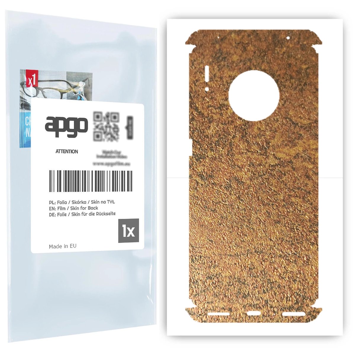 Folia naklejka skórka strukturalna na TYŁ+BOKI do Huawei Mate 30 Pro 5G -  Zardzewiała Miedź - apgo SKINS