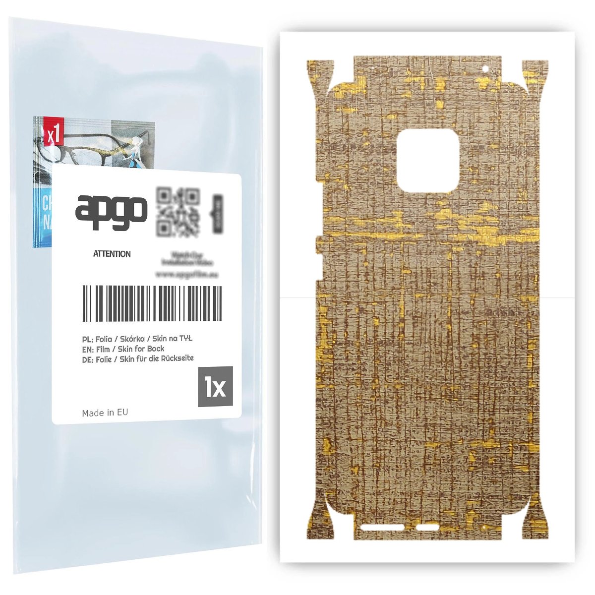 Folia naklejka skórka strukturalna na TYŁ+BOKI do Huawei Mate 20 Pro -  Tkanina Vintage - apgo SKINS