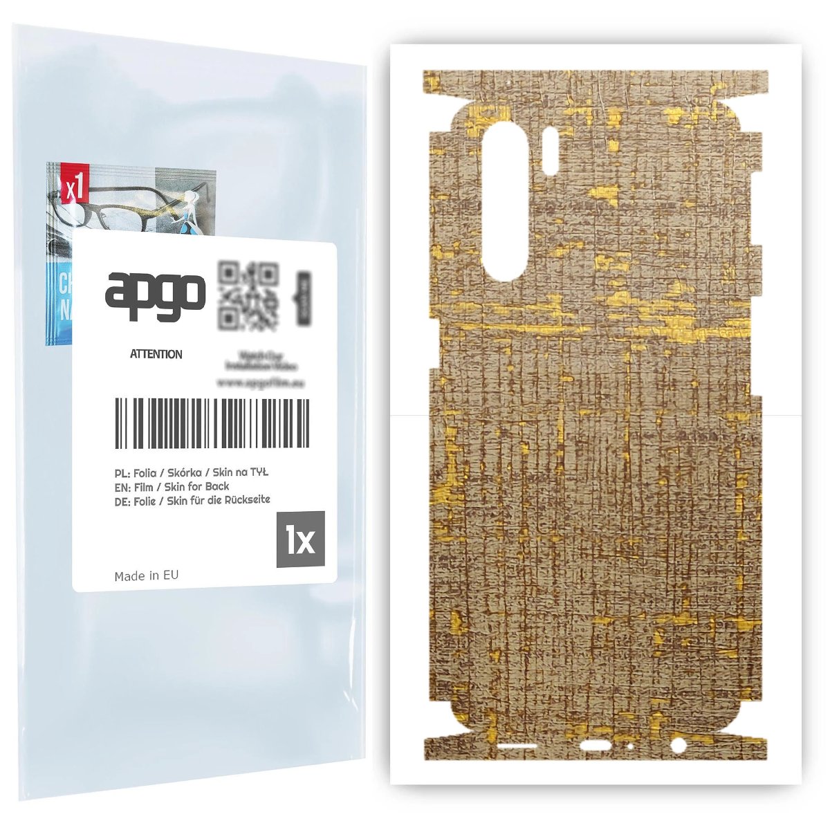 Folia naklejka skórka strukturalna na TYŁ+BOKI do Oppo Reno3 5G -  Tkanina Vintage - apgo SKINS