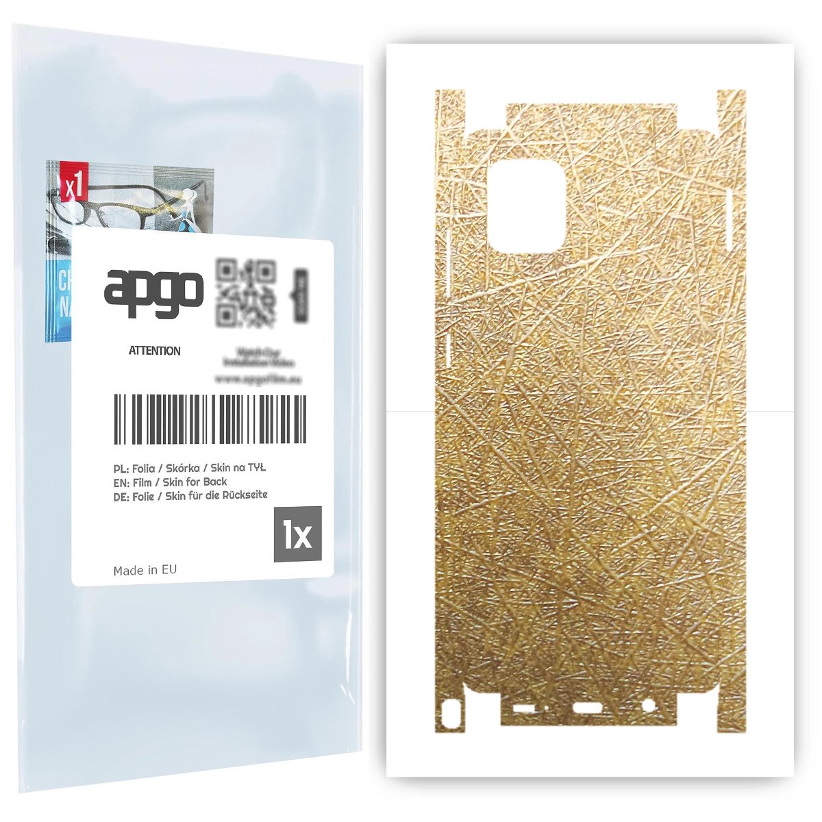 Folia naklejka skórka strukturalna na TYŁ+BOKI do Samsung Galaxy Note 10 Lite -  Tkanina Włókno - apgo SKINS