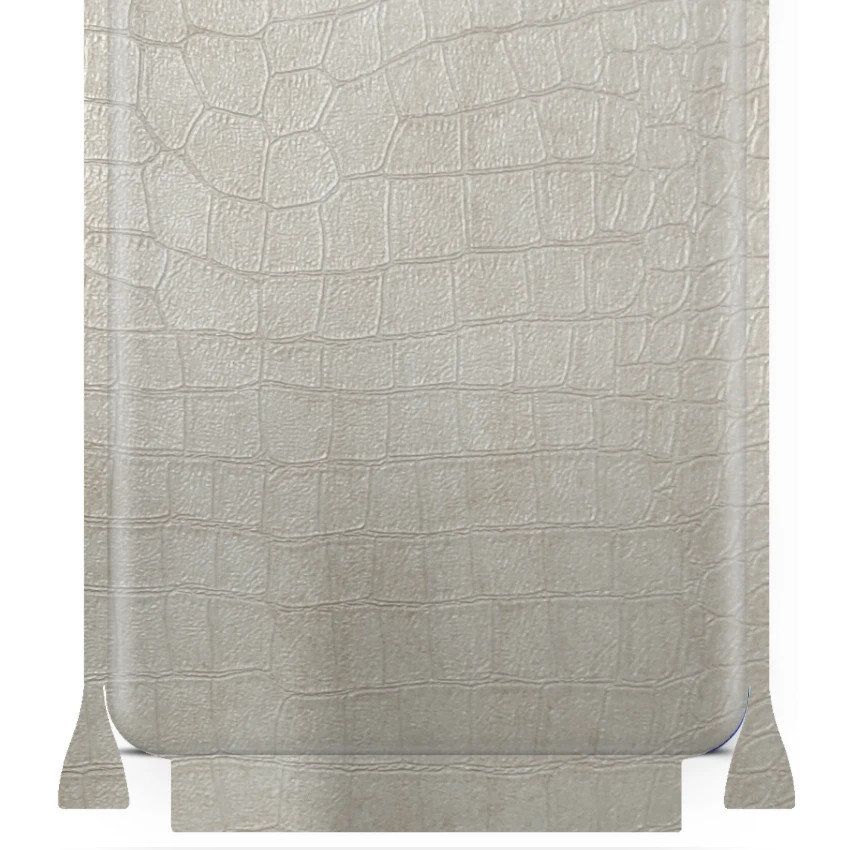 Folia naklejka skórka strukturalna na TYŁ+BOKI do Samsung Galaxy On7 (2016) -  Skóra Krokodyla Biała - apgo SKINS