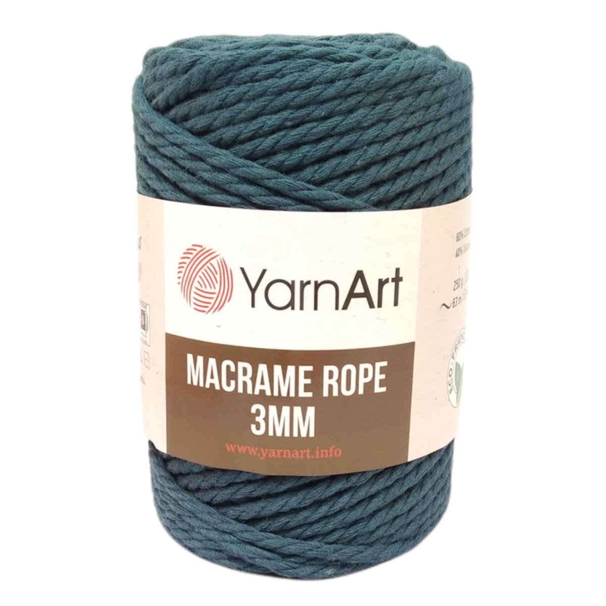 Sznurek YarnArt Macrame Rope 3mm- 789- petrol