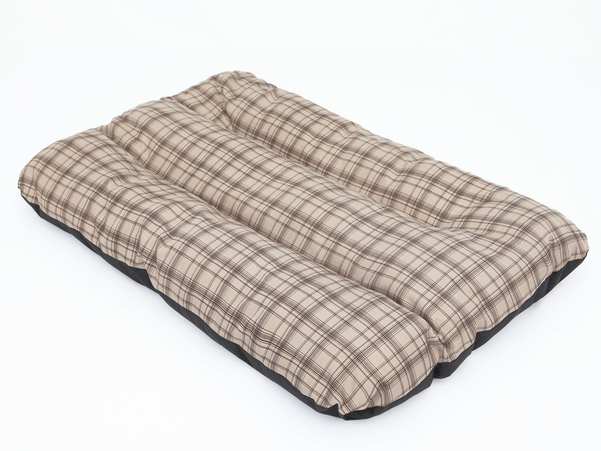 Materac dla psa Eco prestiż, 90 x 60cm, R1, beż w kratę