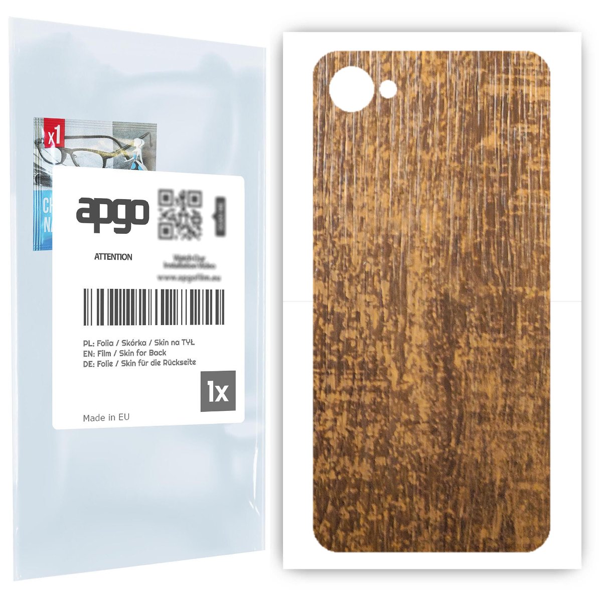 Folia naklejka skórka strukturalna na TYŁ do HTC Desire 12 -  Drewno Dąb Stary - apgo SKINS