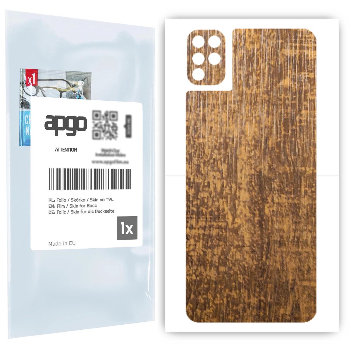 Folia naklejka skórka strukturalna na TYŁ do LG K42 -  Drewno Dąb Stary - apgo SKINS