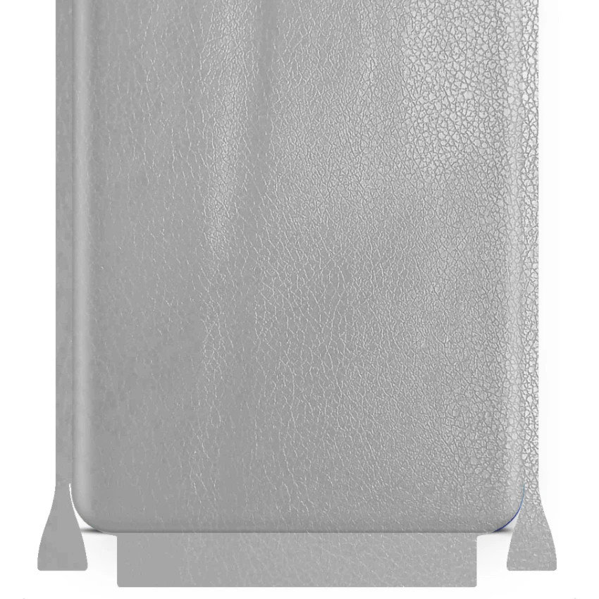 Folia naklejka skórka strukturalna na TYŁ+BOKI do Samsung Galaxy A30 -  Skóra Srebrna - apgo SKINS