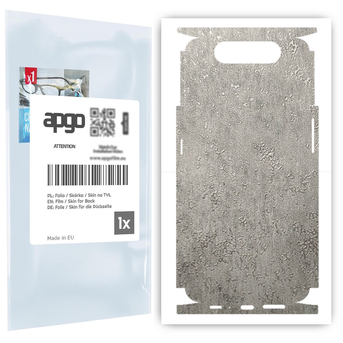 Folia naklejka skórka strukturalna na TYŁ+BOKI do Samsung Galaxy A80 -  Beton - apgo SKINS