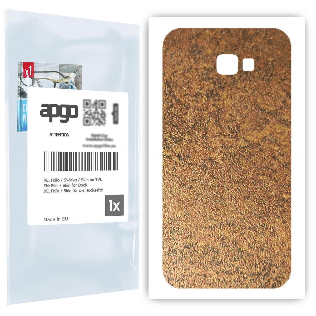 Folia naklejka skórka strukturalna na TYŁ do Samsung Galaxy A7 (2017) -  Zardzewiała Miedź - apgo SKINS