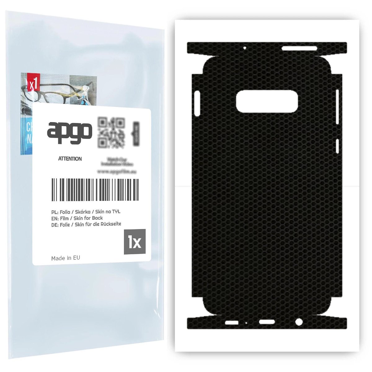 Folia naklejka skórka strukturalna na TYŁ+BOKI do Samsung Galaxy S10e -  Matrix - apgo SKINS