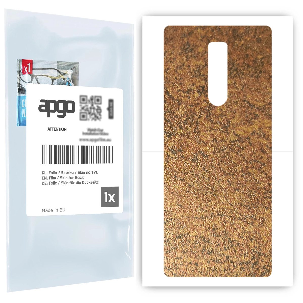 Folia naklejka skórka strukturalna na TYŁ do Sony Xperia 1 -  Zardzewiała Miedź - apgo SKINS