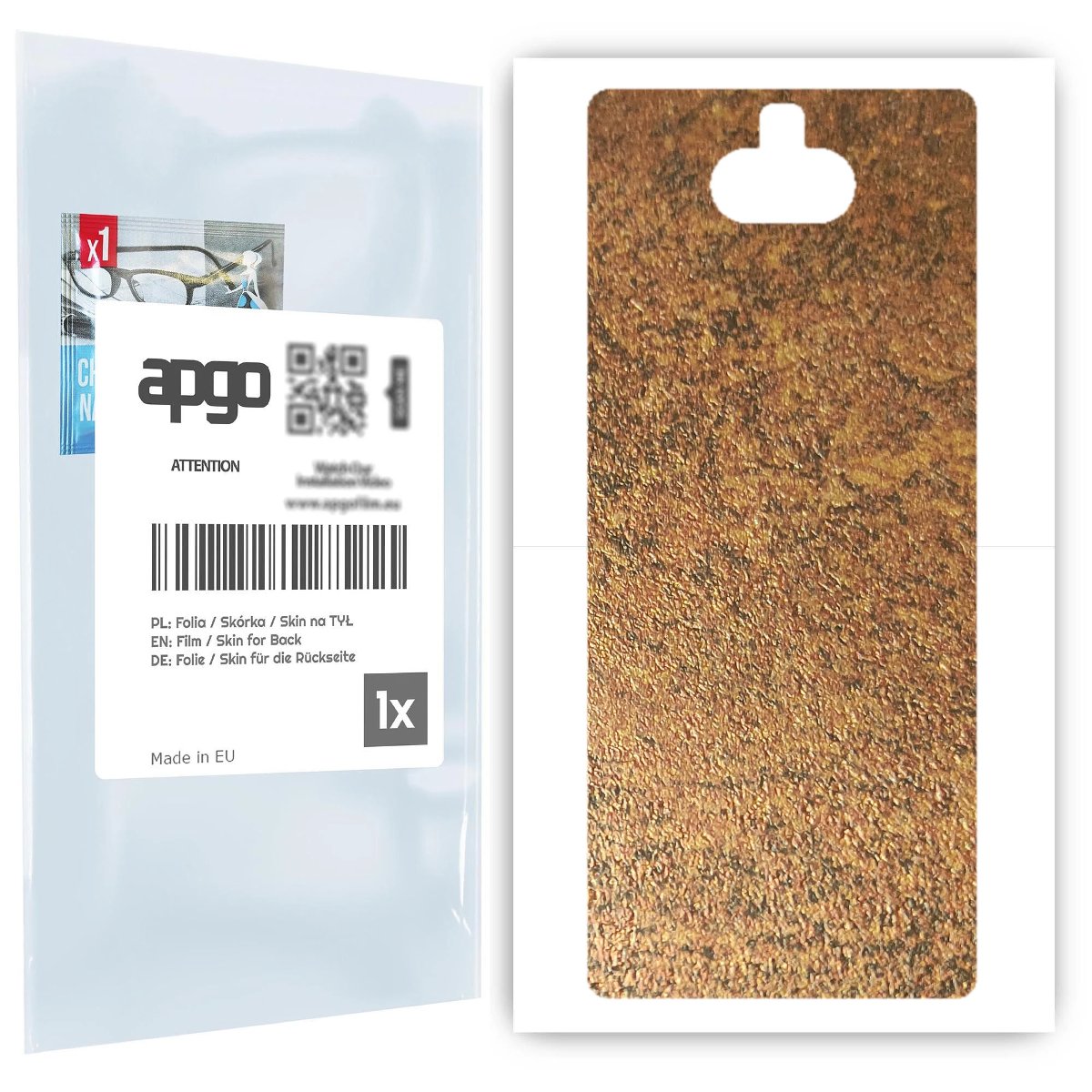 Folia naklejka skórka strukturalna na TYŁ do Sony Xperia 10 -  Zardzewiała Miedź - apgo SKINS