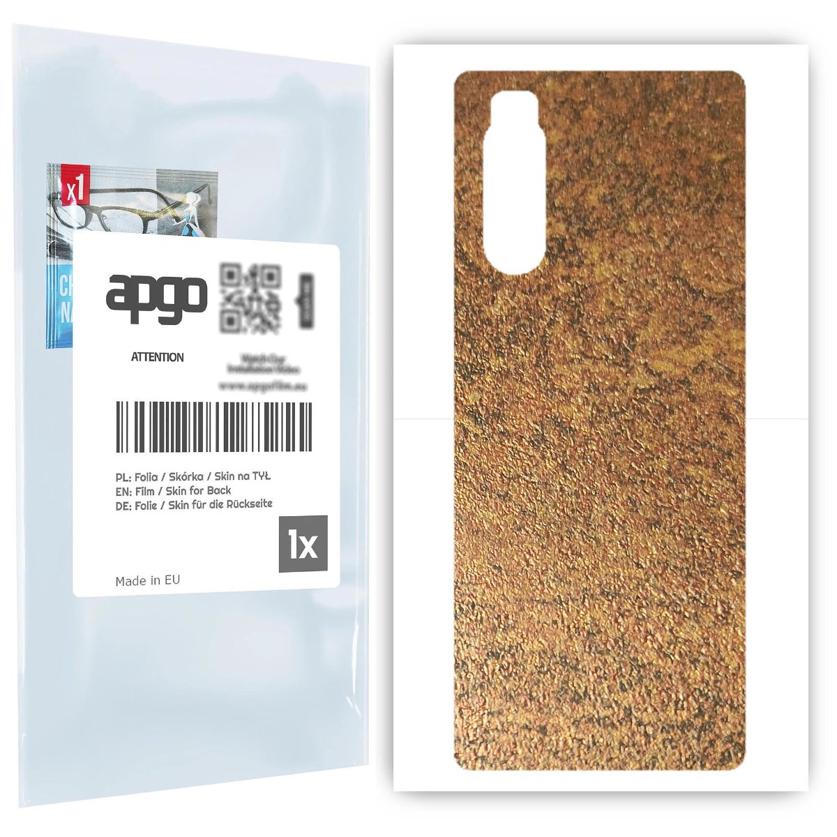 Folia naklejka skórka strukturalna na TYŁ do Sony Xperia 5 -  Zardzewiała Miedź - apgo SKINS