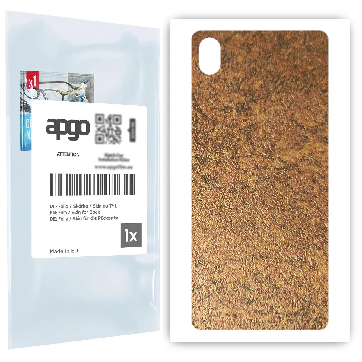 Folia naklejka skórka strukturalna na TYŁ do Sony Xperia L3 -  Zardzewiała Miedź - apgo SKINS