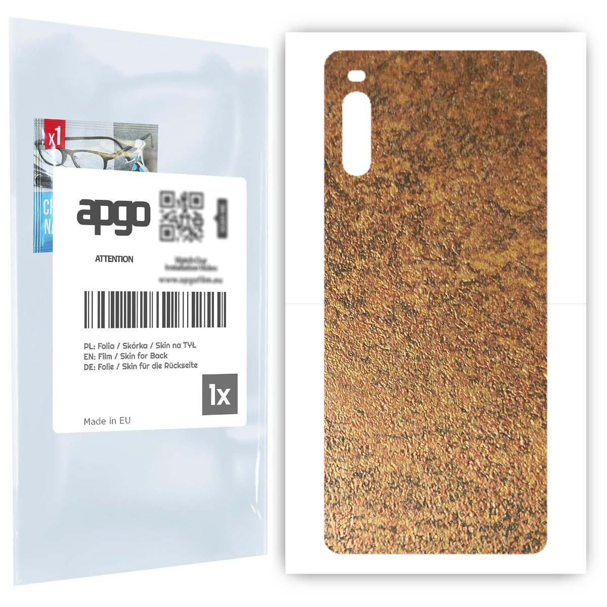 Folia naklejka skórka strukturalna na TYŁ do Sony Xperia L4 -  Zardzewiała Miedź - apgo SKINS