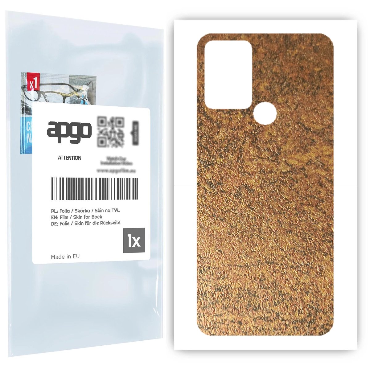 Folia naklejka skórka strukturalna na TYŁ do HTC Desire 20+ -  Zardzewiała Miedź - apgo SKINS