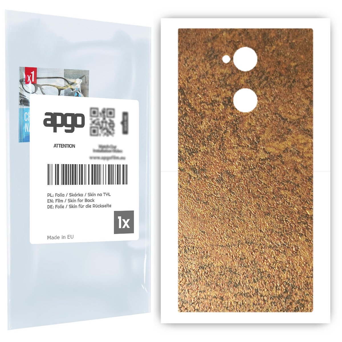 Folia naklejka skórka strukturalna na TYŁ do Sony Xperia XA2 Ultra -  Zardzewiała Miedź - apgo SKINS