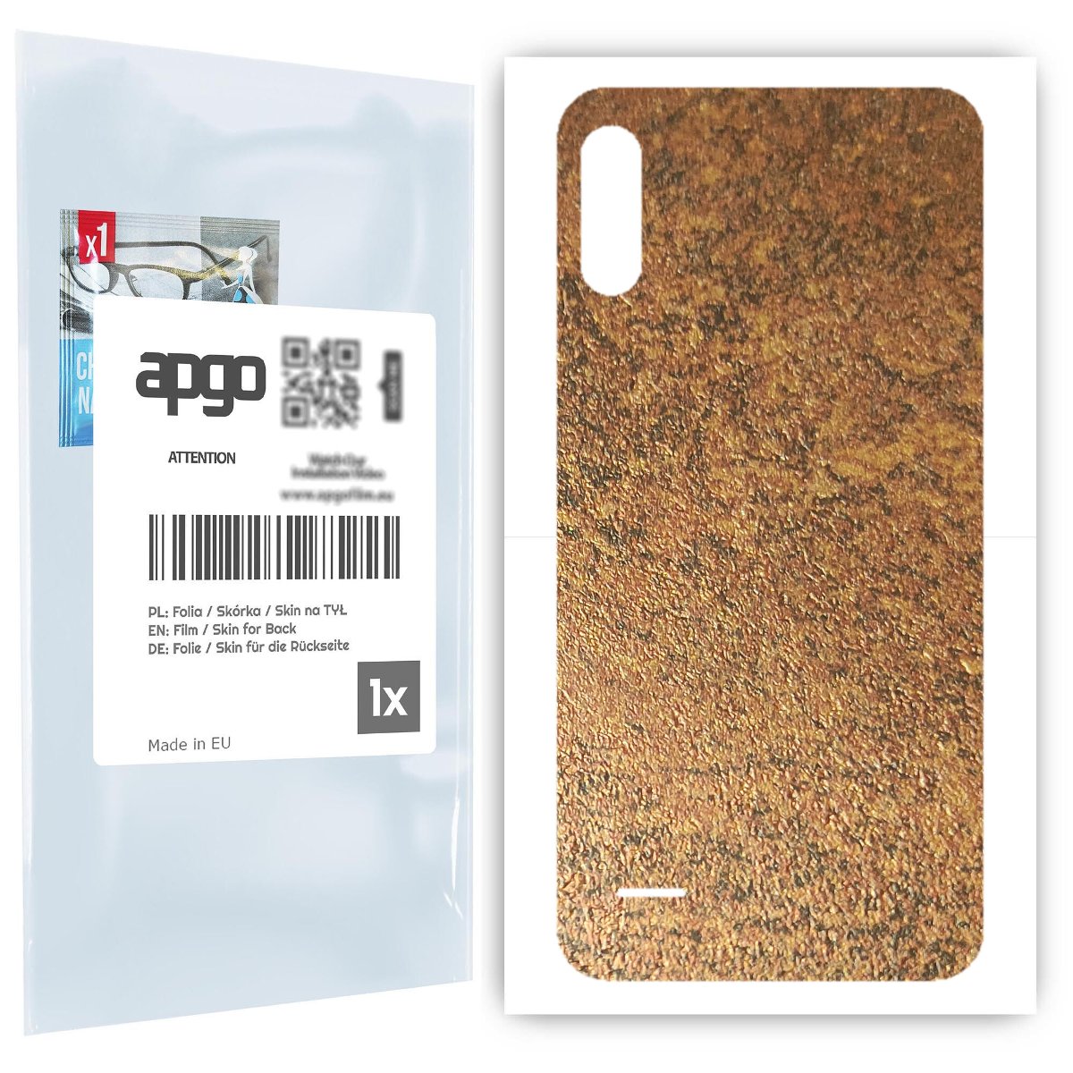 Folia naklejka skórka strukturalna na TYŁ do LG K22 -  Zardzewiała Miedź - apgo SKINS