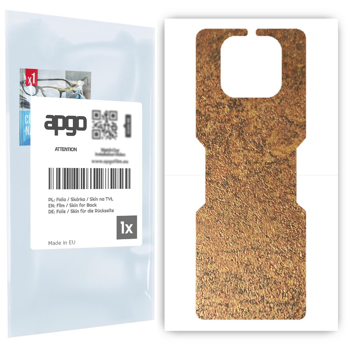 Folia naklejka skórka strukturalna na TYŁ do Blackview BV4900 Pro -  Zardzewiała Miedź - apgo SKINS