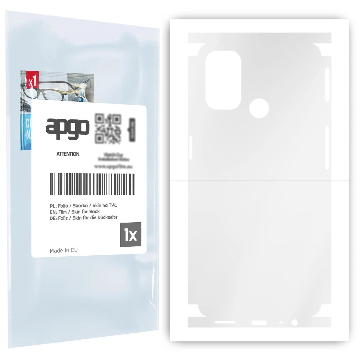 Folia hydrożelowa naklejka przezroczysta na TYŁ+BOKI do Oppo A53 - apgo hydrogel TPU
