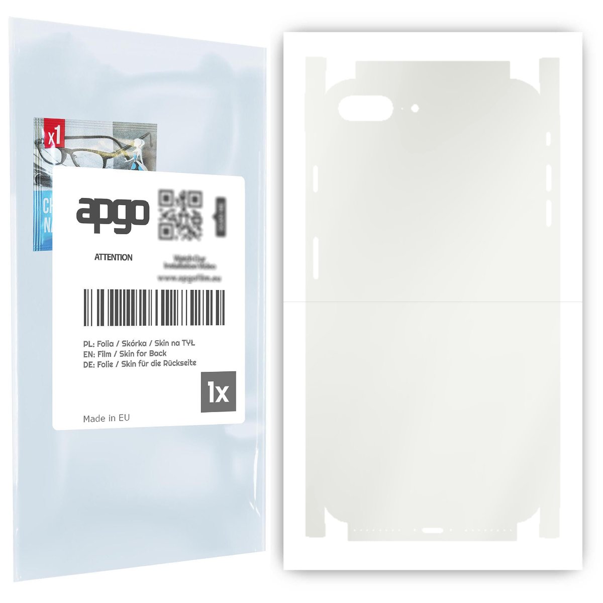 Folia hydrożelowa naklejka MATOWA na TYŁ+BOKI do Apple iPhone 7 Plus - apgo hydrogel MATTE