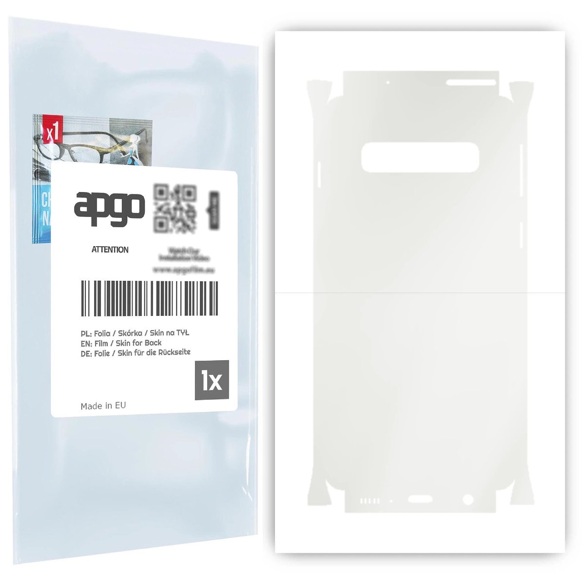 Folia hydrożelowa naklejka MATOWA na TYŁ+BOKI do Samsung Galaxy S10 - apgo hydrogel MATTE