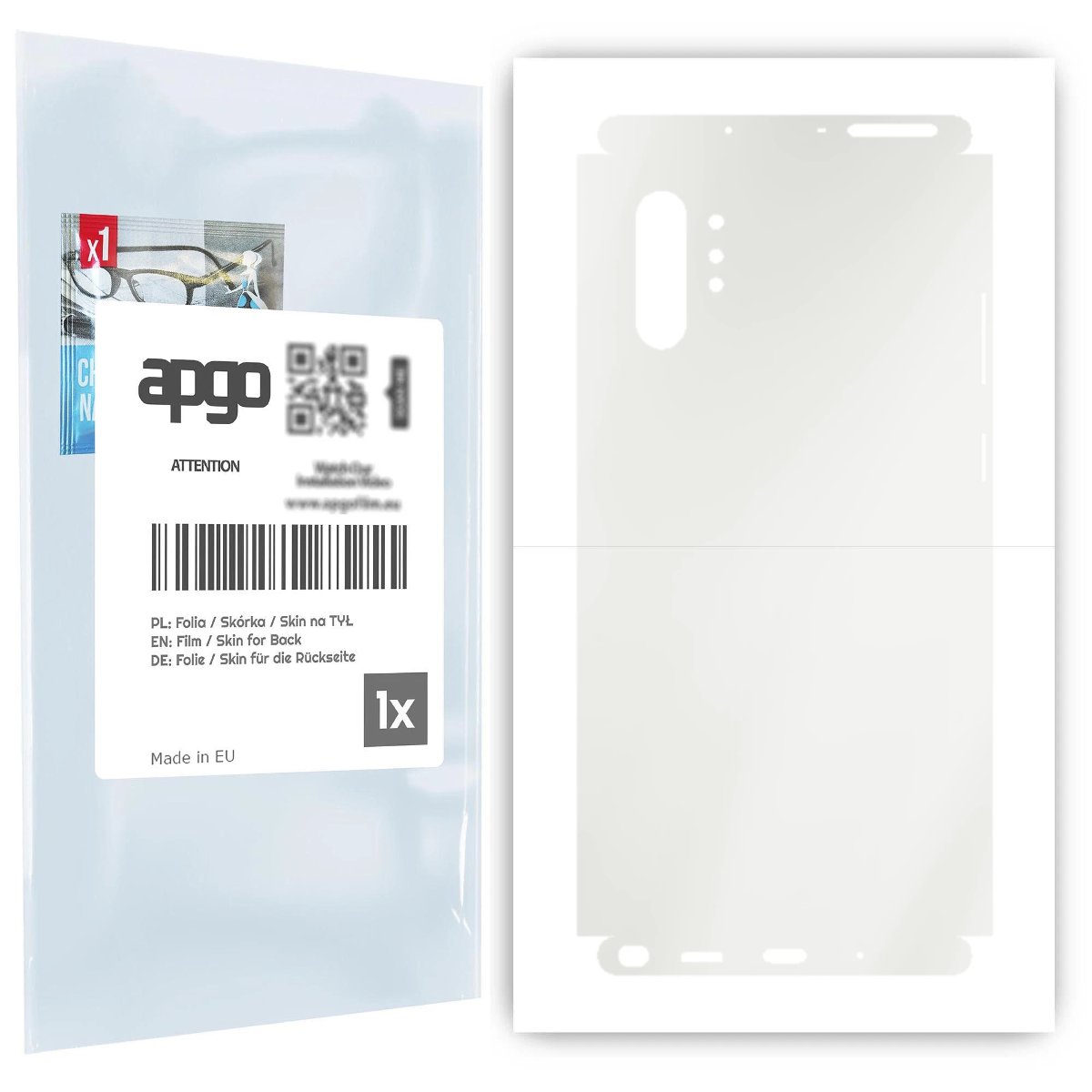 Folia hydrożelowa naklejka MATOWA na TYŁ+BOKI do Samsung Galaxy Note 10+ 5G - apgo hydrogel MATTE