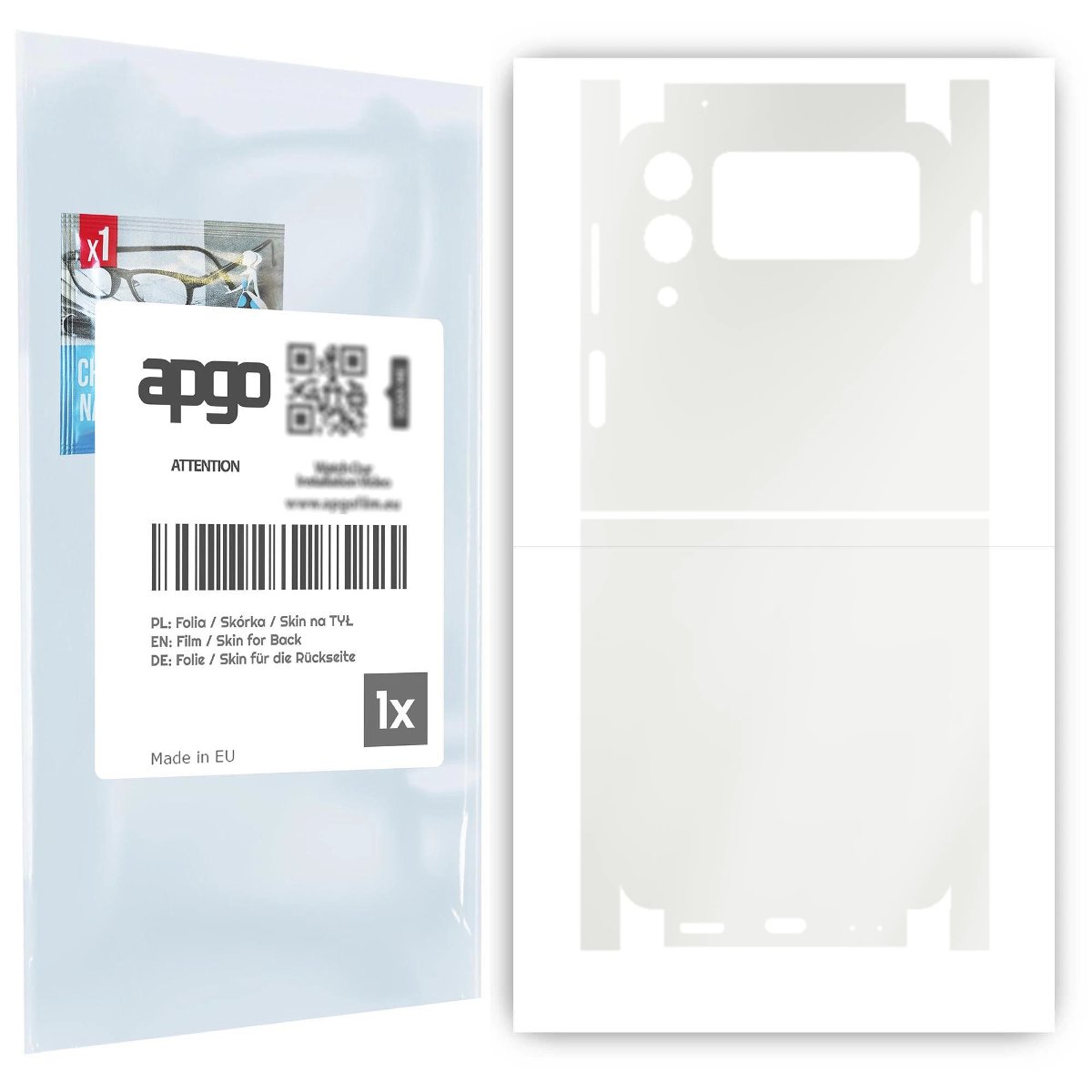 Folia hydrożelowa naklejka MATOWA na TYŁ+BOKI do Samsung Galaxy Z Flip 3 - apgo hydrogel MATTE