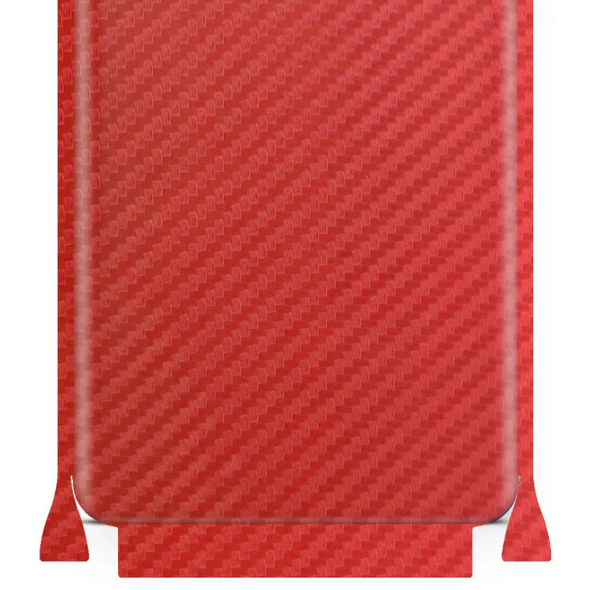 Folia naklejka skórka strukturalna na TYŁ+BOKI do Huawei Enjoy 10s -  Carbon Czerwony - apgo SKINS