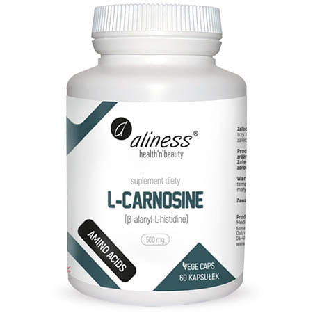 Aliness L-Carnosine AMINO ACIDS L-Karnozyna 500 mg (60 kaps) VEGE Aliness ALI-171