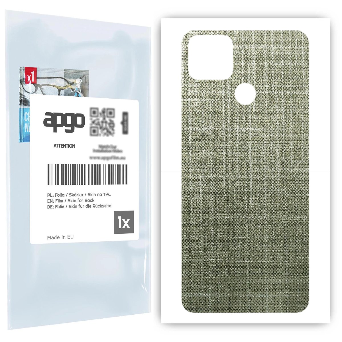 Folia naklejka skórka strukturalna na TYŁ do Realme 7i -  Tkanina Lniana - apgo SKINS
