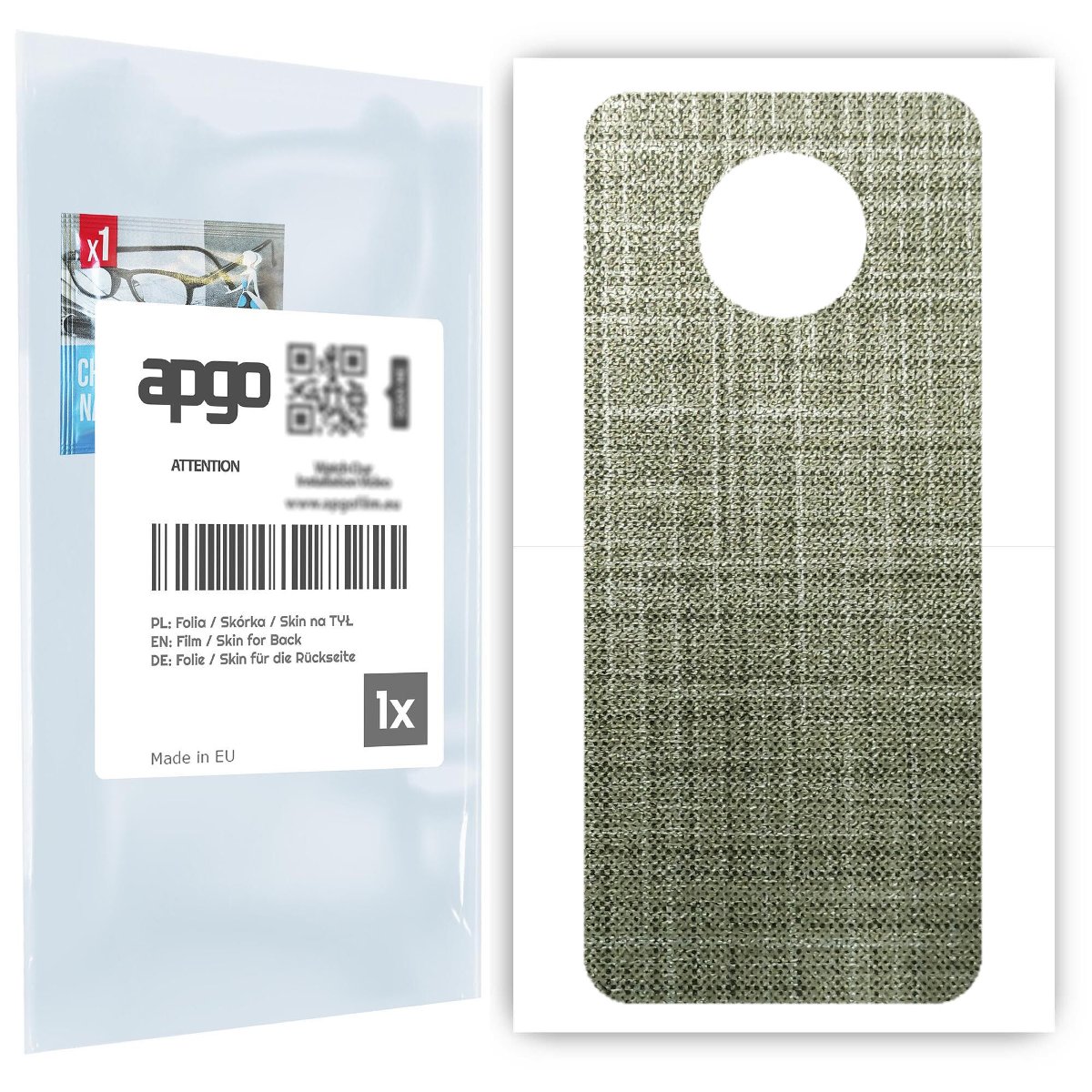 Folia naklejka skórka strukturalna na TYŁ do Nokia G50 5G -  Tkanina Lniana - apgo SKINS