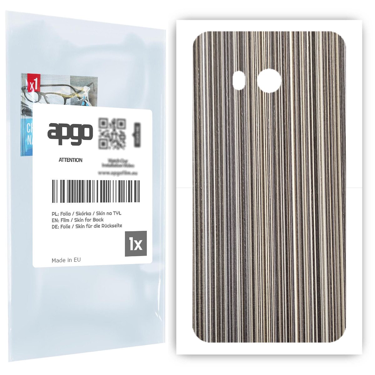 Folia naklejka skórka strukturalna na TYŁ do HTC U11 -  Tkanina Paski Mix - apgo SKINS