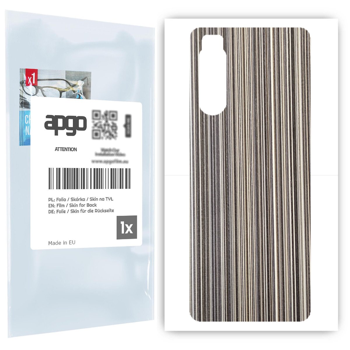 Folia naklejka skórka strukturalna na TYŁ do Sony Xperia 5 II -  Tkanina Paski Mix - apgo SKINS