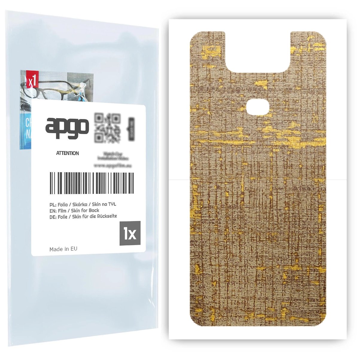 Folia naklejka skórka strukturalna na TYŁ do Asus Zenfone 6 ZS630KL 6Z -  Tkanina Vintage - apgo SKINS