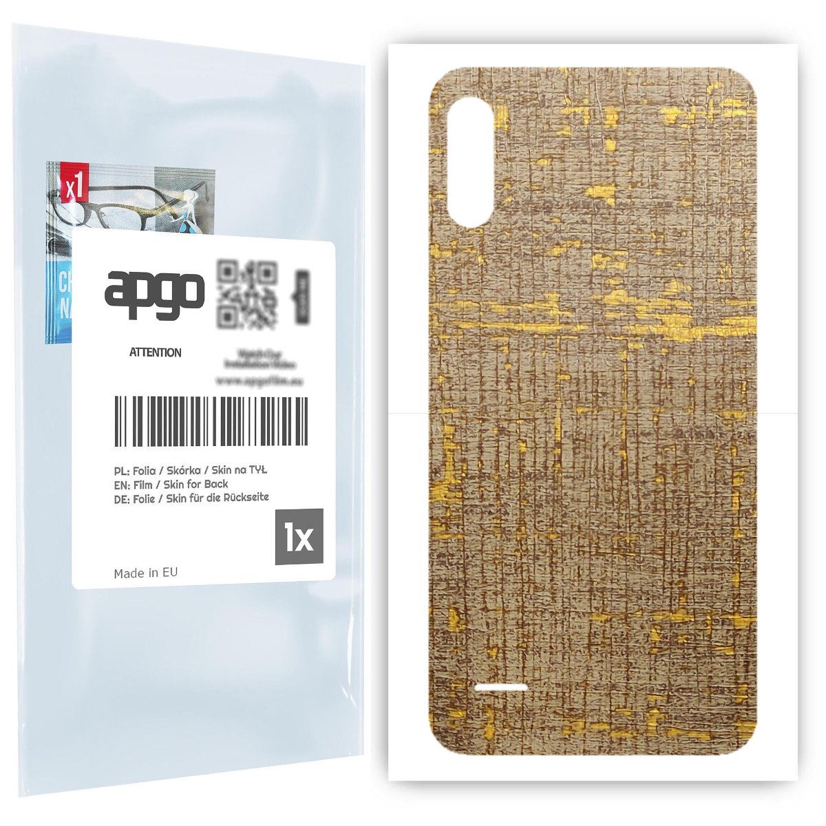 Folia naklejka skórka strukturalna na TYŁ do LG K22 -  Tkanina Vintage - apgo SKINS