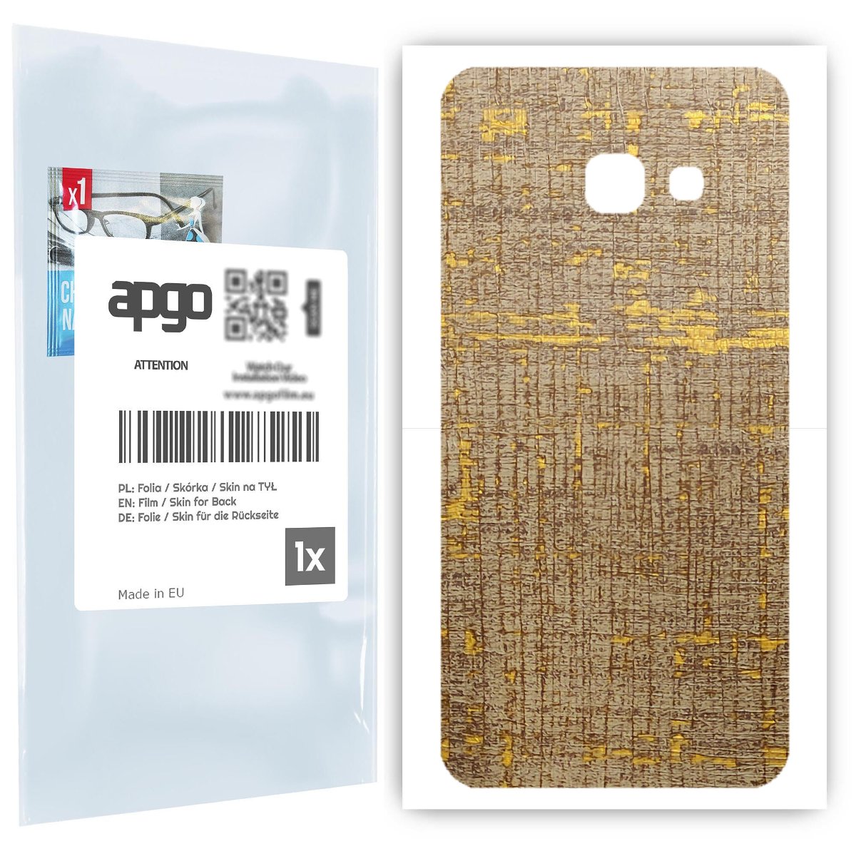 Folia naklejka skórka strukturalna na TYŁ do Samsung Galaxy A3 (2017) -  Tkanina Vintage - apgo SKINS