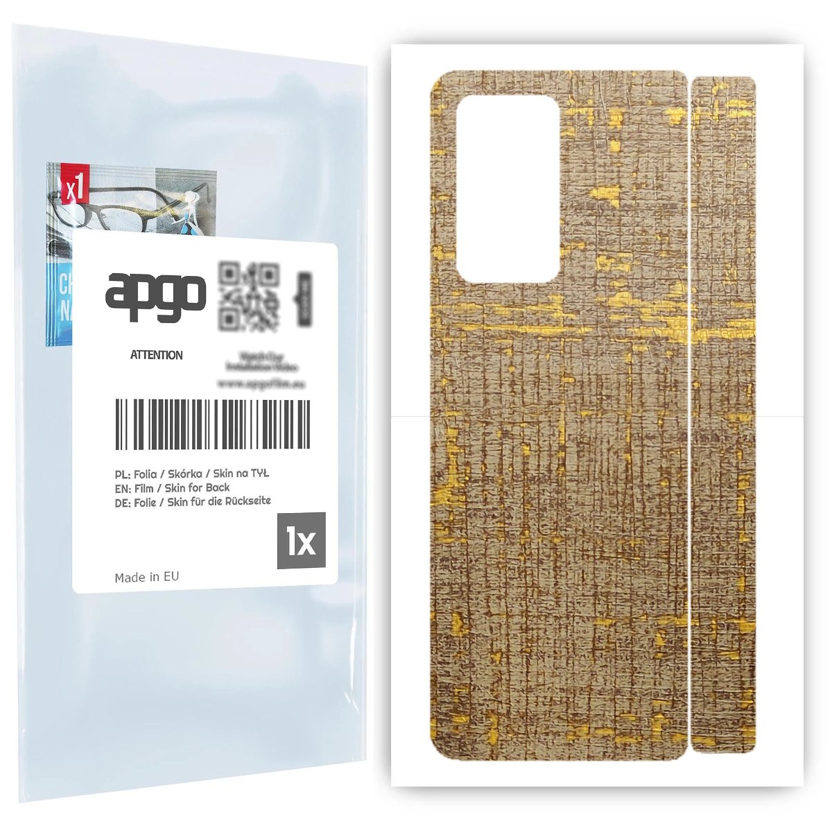 Folia naklejka skórka strukturalna na TYŁ do Samsung Galaxy Z Fold 2 -  Tkanina Vintage - apgo SKINS