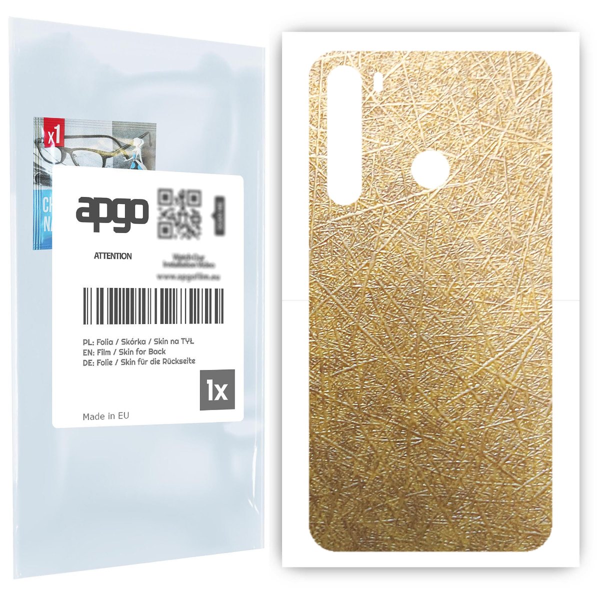 Folia naklejka skórka strukturalna na TYŁ do HTC Desire 20 Pro -  Tkanina Włókno - apgo SKINS