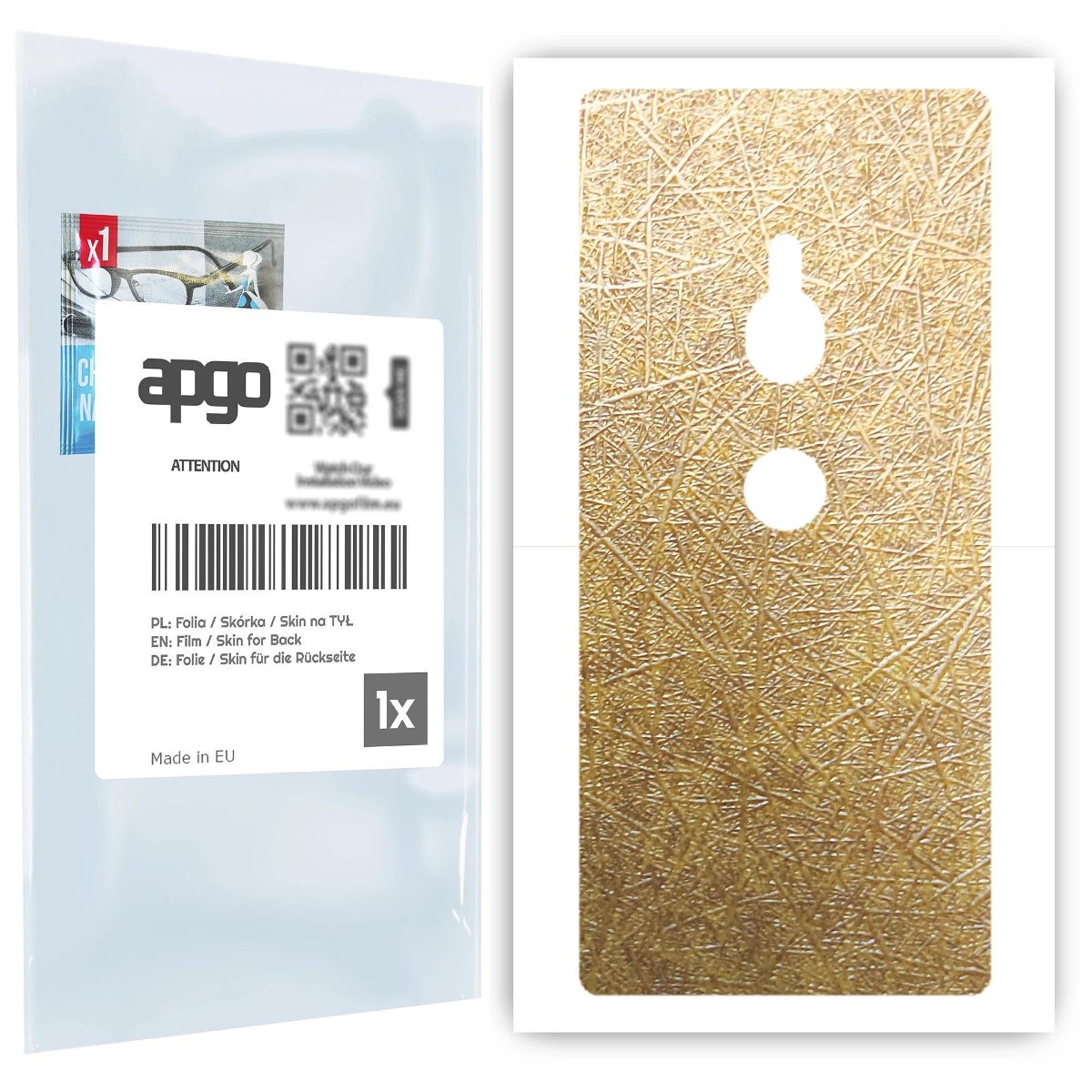 Folia naklejka skórka strukturalna na TYŁ do Sony Xperia XZ2 -  Tkanina Włókno - apgo SKINS