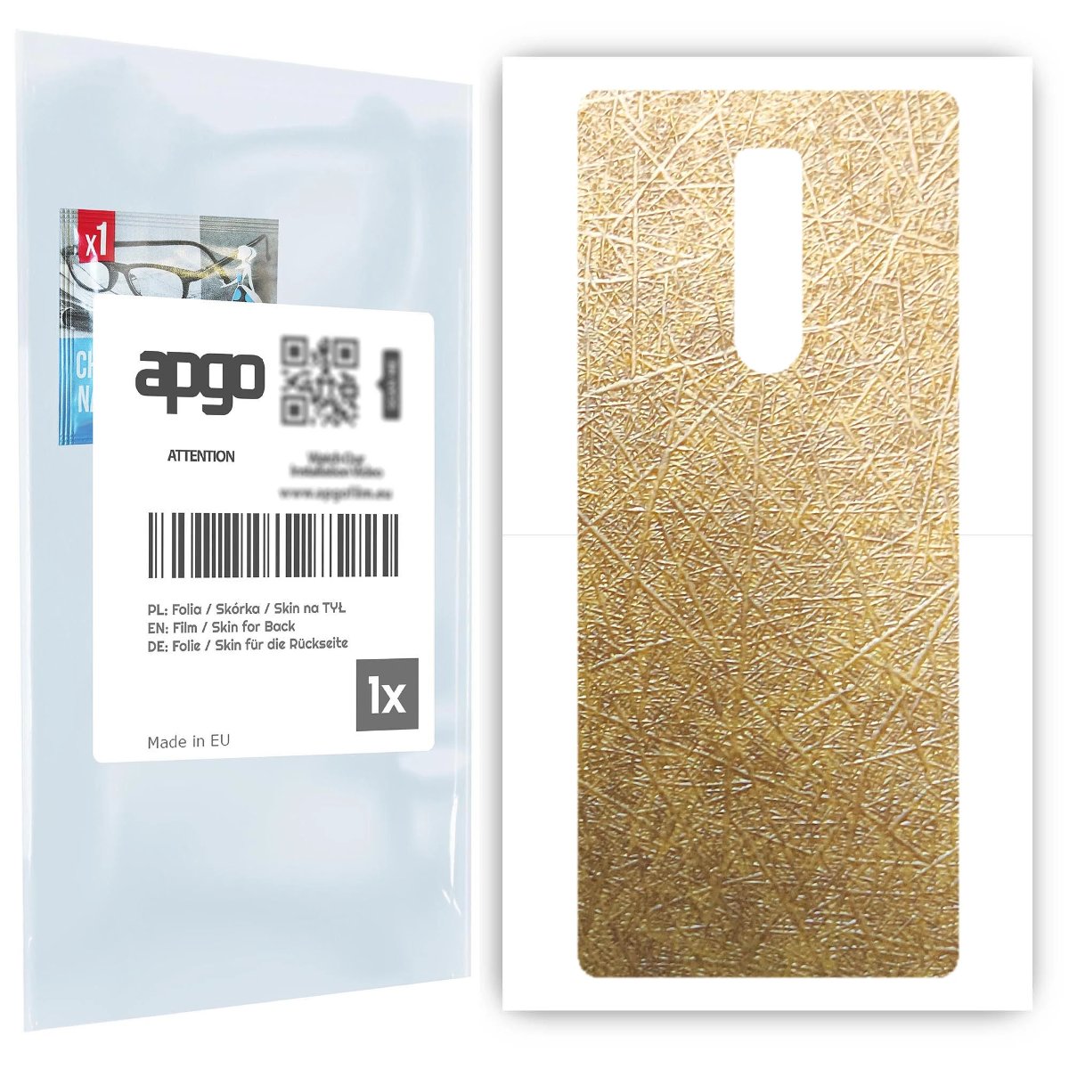 Folia naklejka skórka strukturalna na TYŁ do Sony Xperia 1 -  Tkanina Włókno - apgo SKINS