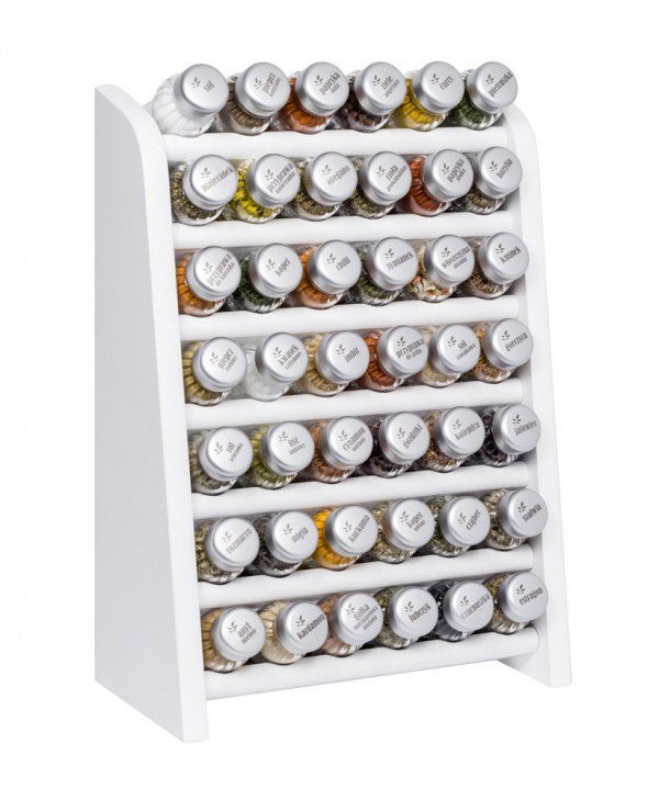 Gald PÓŁKA DREWNIANA Z 42 PRZYPRAWAMI GALD PÓŁKA 42NS MAT BIAŁA 5901832926092