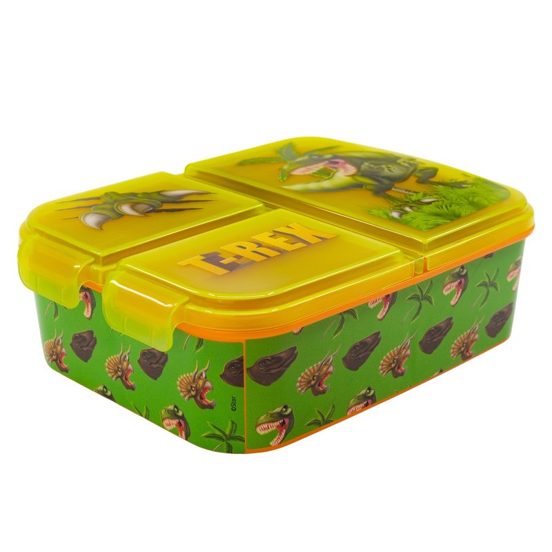 Lunchbox - Duża dzielona śniadaniówka T-REX Dinozaury