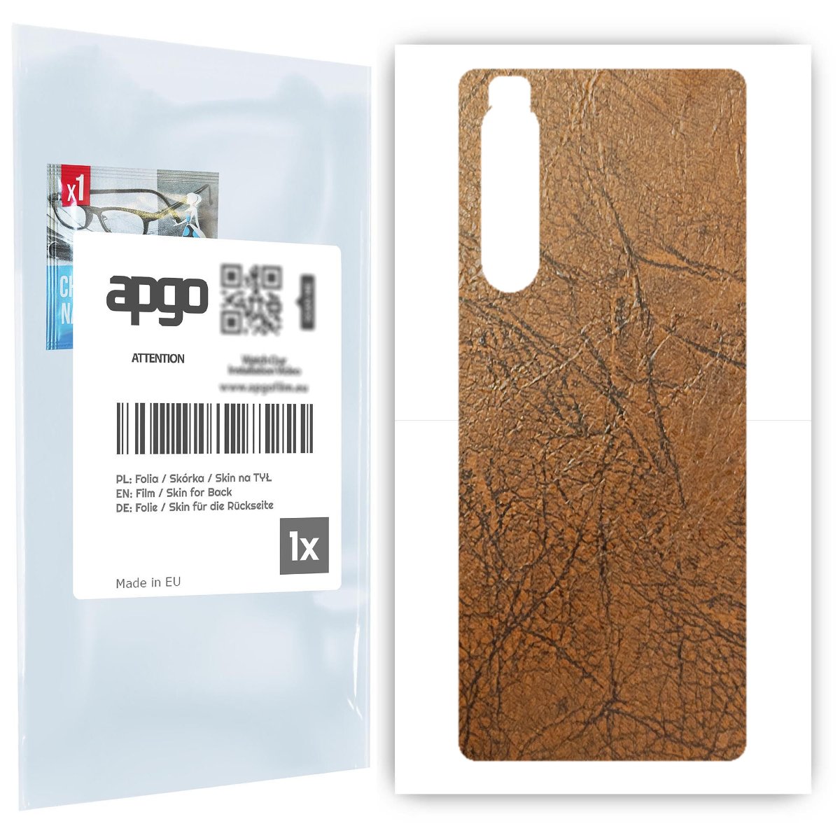 Folia naklejka skórka strukturalna na TYŁ do Sony Xperia 1 II -  Skóra Vintage - apgo SKINS