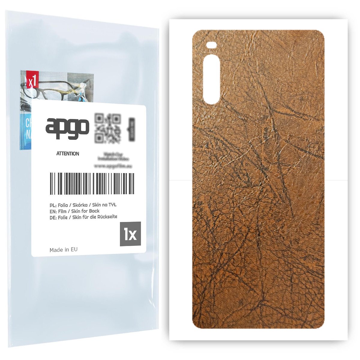 Folia naklejka skórka strukturalna na TYŁ do Sony Xperia L4 -  Skóra Vintage - apgo SKINS