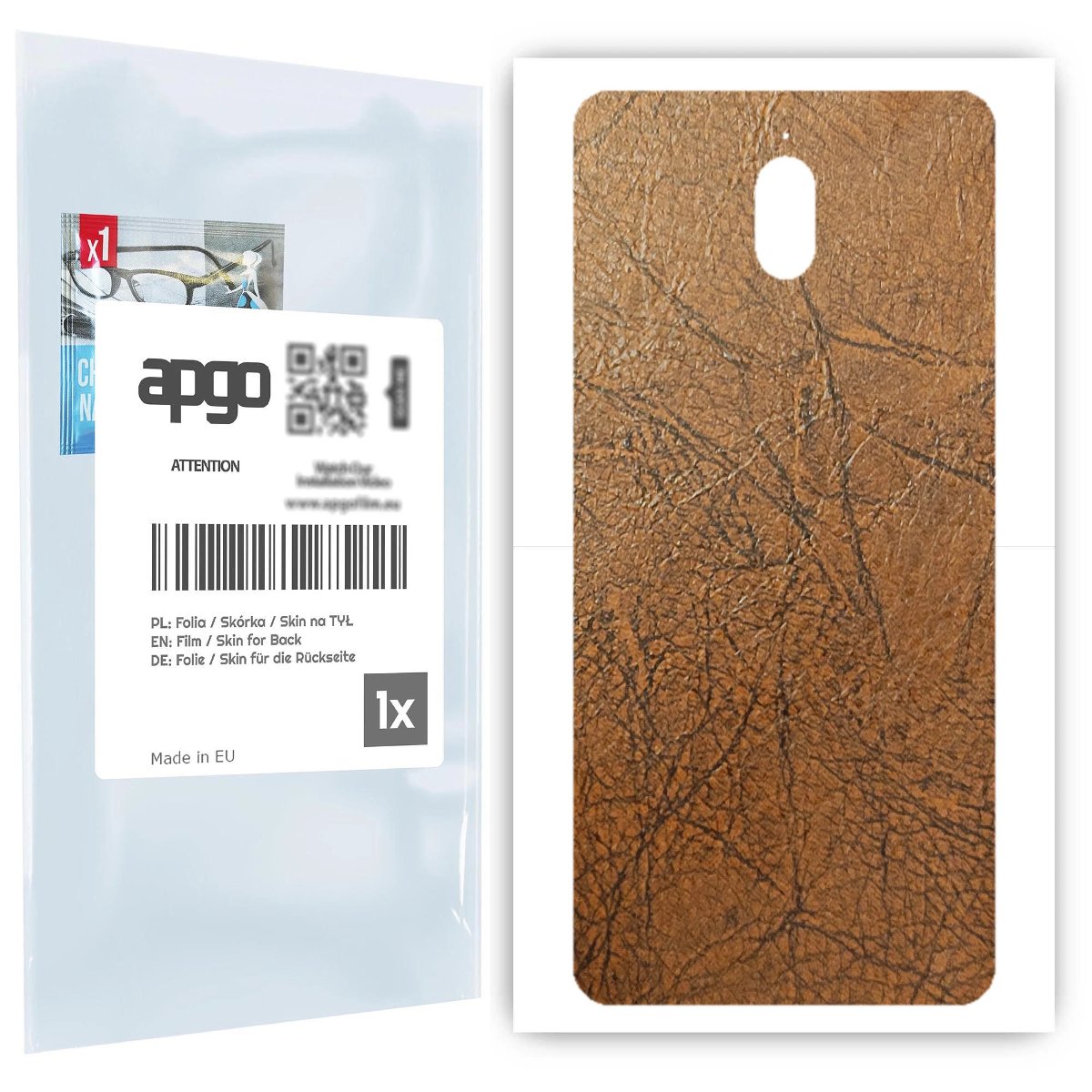 Folia naklejka skórka strukturalna na TYŁ do Nokia 3.1 -  Skóra Vintage - apgo SKINS