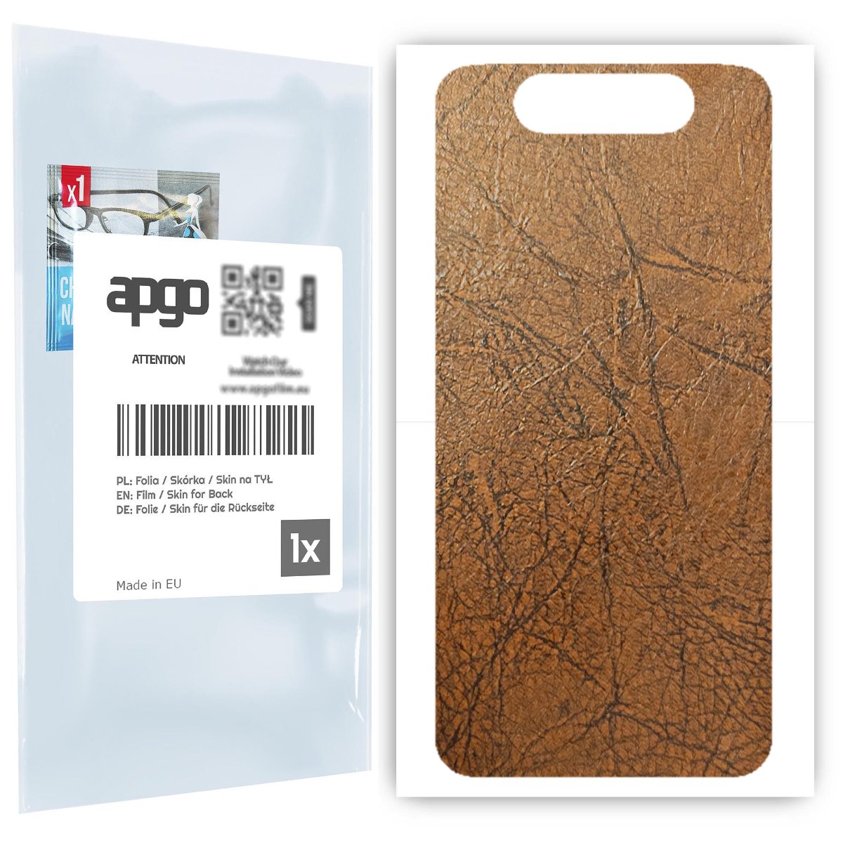 Folia naklejka skórka strukturalna na TYŁ do Samsung Galaxy A80 -  Skóra Vintage - apgo SKINS